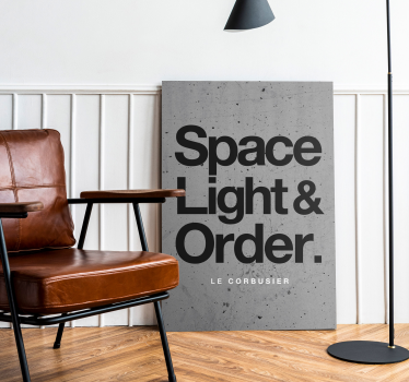Cuadro con frase Las necesidades de le corbusier - TenVinilo