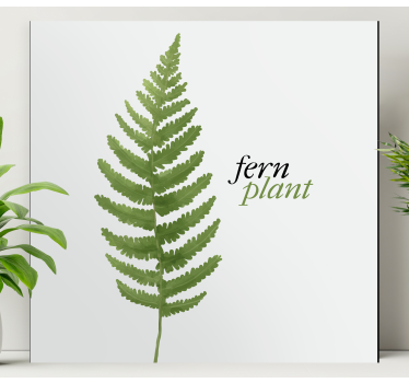 Cuadro con frase Planta de helecho estilo minimalista - TenVinilo