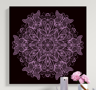 Cuadro con mariposas Mandala de mariposa - TenVinilo