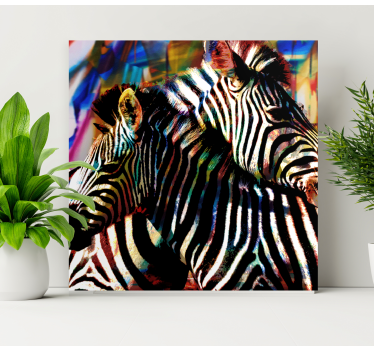 Cuadro de animales Multicolor par de semanas - TenVinilo