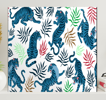 Cuadro animales patrón de tigre tropical - TenVinilo