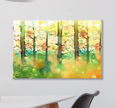 Cuadro de árboles árbol multicolor - TenVinilo