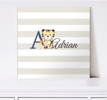 Cuadro de gatos personaje tigre adrian - TenVinilo