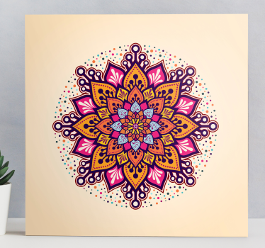 Cuadro de mandala Arcoiris beige - TenVinilo
