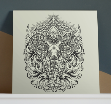 Cuadro de mandala Elefante - TenVinilo