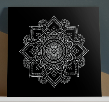 Cuadro de mandala En blanco y negro - TenVinilo