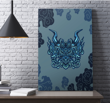 Cuadro de mandala inspirado en dragón - TenVinilo