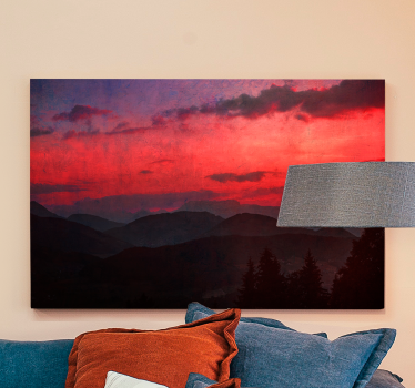 Cuadro de paisaje Colores estéticos oscuros del atardecer - TenVinilo