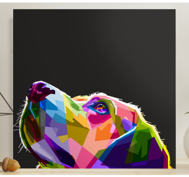 Cuadro de perro Perro arcoiris - TenVinilo