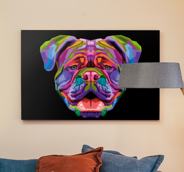 Cuadro de perro Perro moderno a todo color - TenVinilo