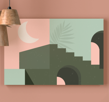 Cuadro moderno abstracción arquitectónica - TenVinilo