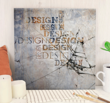Cuadro decorativo moderno Antiguo hormigón industrial con textos - TenVinilo