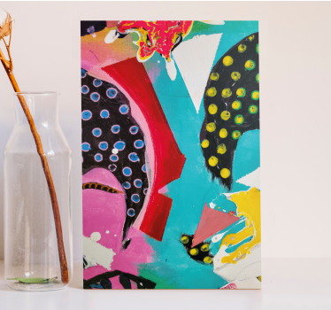 Cuadro decorativo moderno Arte abstracto con colores vibrantes - TenVinilo