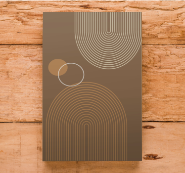 Cuadro decorativo moderno Cálidos arcos geométricos - TenVinilo