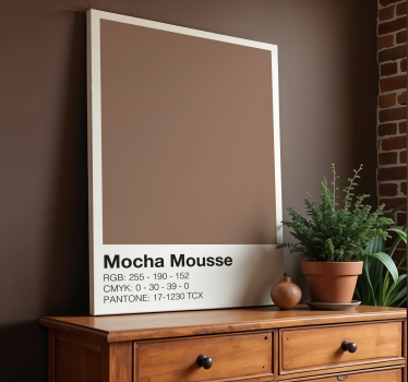 Cuadro moderno composición de color mocha - TenVinilo