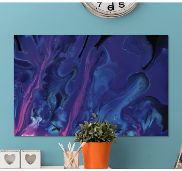 Cuadro decorativo moderno Degradado morado y azul - TenVinilo