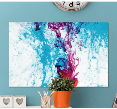 Cuadro decorativo moderno Efecto de agua morada y azul - TenVinilo