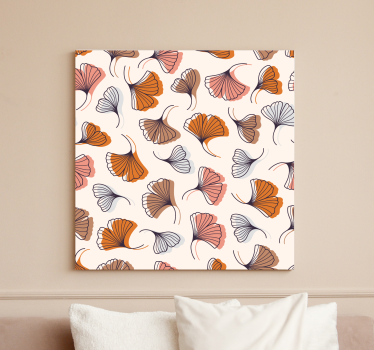 Cuadro decorativo moderno Hojas de ginkgo dibujadas a mano - TenVinilo