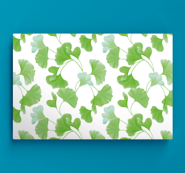 Cuadro decorativo moderno Hojas de ginkgo verde - TenVinilo
