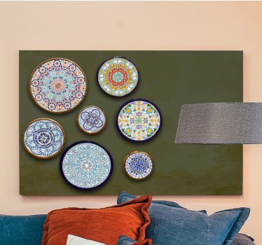 Cuadro decorativo moderno Imitación cerámica "boho" - TenVinilo