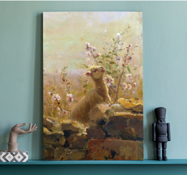 Cuadro decorativo moderno Pintura divertida con una oveja - TenVinilo