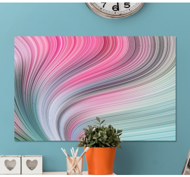 Cuadro decorativo moderno Rayas diagonales artísticas multicolore - TenVinilo