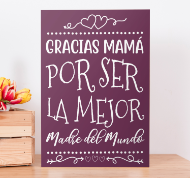 Cuadro día de la madre Gracias a tu mamá - TenVinilo