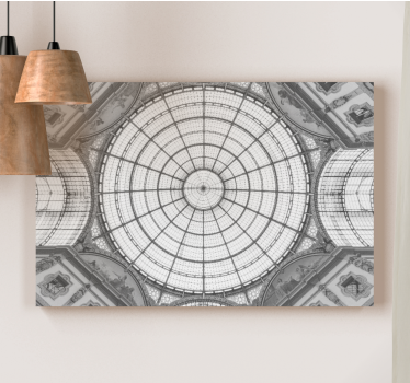 Cuadro en 3d Arquitectura de vidrio vintage - TenVinilo