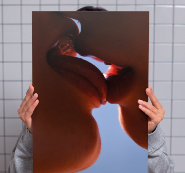 Cuadro en 3d Beso opuesto - TenVinilo