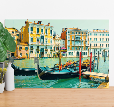 Cuadro en 3d Canales de aquarella venecia - TenVinilo