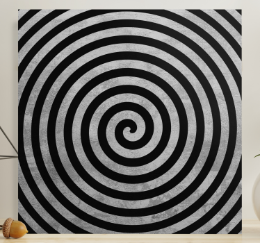 Cuadro en 3d Remolino blanco y negro - TenVinilo