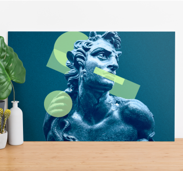 Cuadro artístico estatua con formas geométricas - TenVinilo