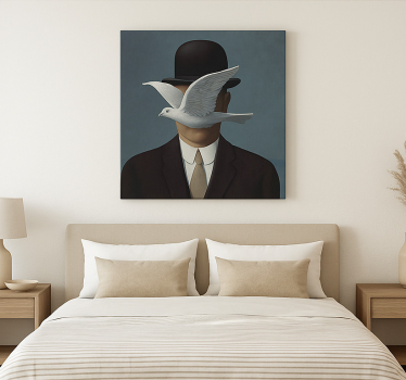 Cuadro artístico hombre con sombrero hongo - TenVinilo