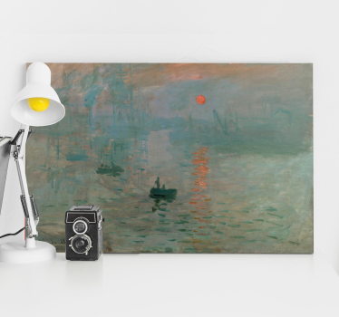 Cuadro artístico impresión de amanecer de Monet - TenVinilo