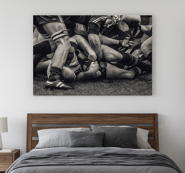 Cuadro artístico jugadores de rugby - TenVinilo