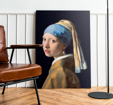 Cuadro artístico la pintura de La Chica con una Perla en la Oreja - TenVinilo