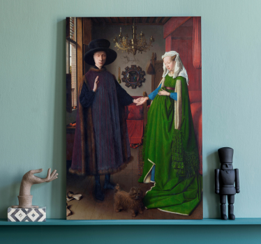 Cuadro artístico la pintura del retrato de Arnolfini es una pintu - TenVinilo