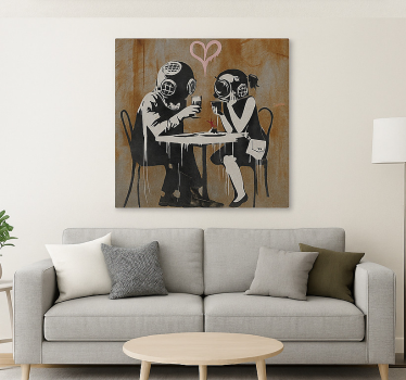 Cuadro artístico pareja en una cena de grupo de expertos - TenVinilo
