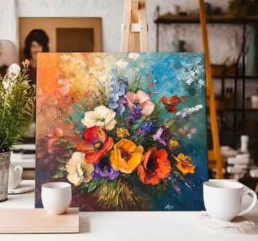 Cuadro artístico ramo de flores - TenVinilo