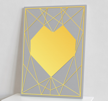 Cuadro estilo elegante Corazón pantone - TenVinilo