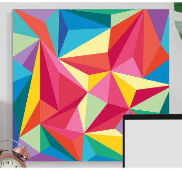 Cuadro figuras geométricas Imagen geométrica multicolor - TenVinilo
