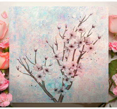 Cuadro flores Gran árbol con - TenVinilo