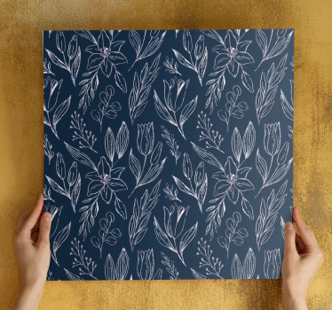 Cuadro flores Lirios de patrones sin fisuras diseño floral - TenVinilo