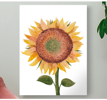 Cuadro flores Pintura de girasol - TenVinilo