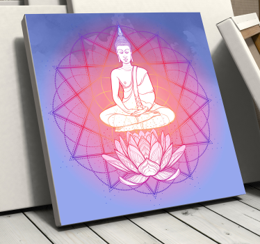 Cuadro mandala buda meditando - TenVinilo