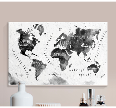 Cuadro mapa mundi Salpicadura de pintura - TenVinilo