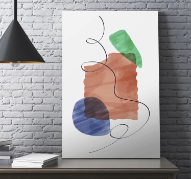 Cuadro moderno arreglo de formas abstractas - TenVinilo