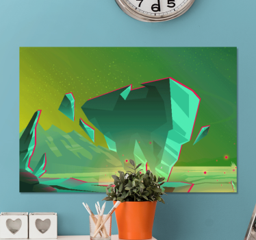 Cuadro moderno elementos geométricos del paisaje - TenVinilo