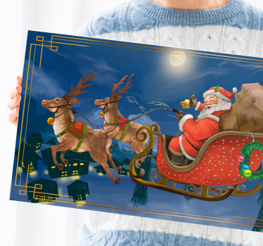 Cuadro navidad Papá noel - TenVinilo