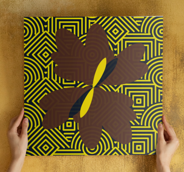 Cuadro ornamental Estilo africano marrón y amarillo - TenVinilo